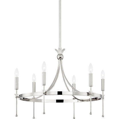 Gates Chandelier by Hudson Valley. Made from steel in a transitional style.