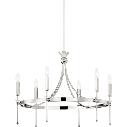 Gates Chandelier by Hudson Valley. Made from steel in a transitional style.