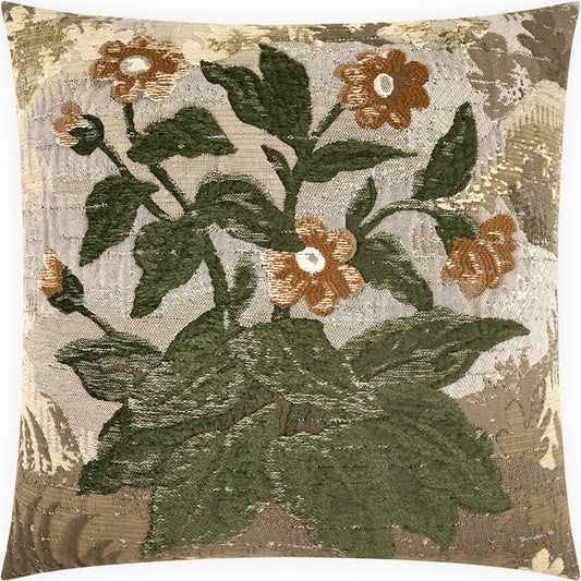 Barcelos Pillow by DV Kap Home in pine. Made from 64.86% cotton, 19.56% rayon, 8.62% polyester (uv), 6.96% polyester in a traditional style.