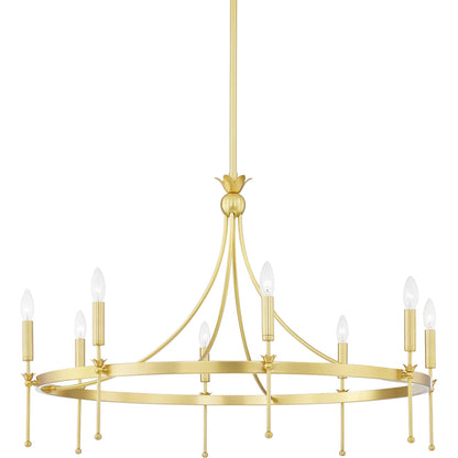 Gates Chandelier by Hudson Valley. Made from steel in a transitional style.