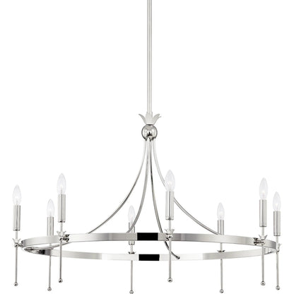 Gates Chandelier by Hudson Valley. Made from steel in a transitional style.
