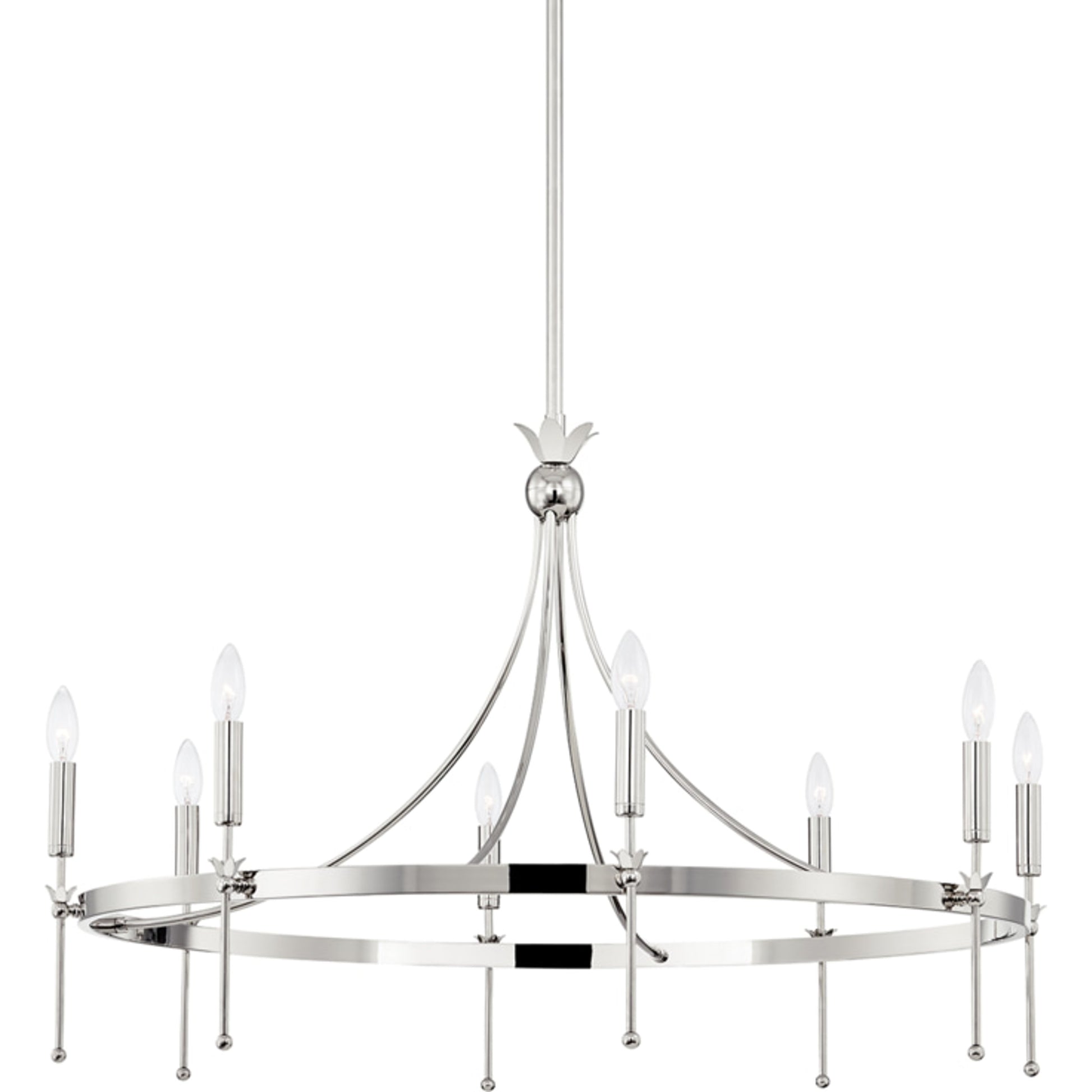 Gates Chandelier by Hudson Valley. Made from steel in a transitional style.