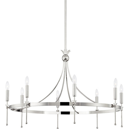 Gates Chandelier by Hudson Valley. Made from steel in a transitional style.