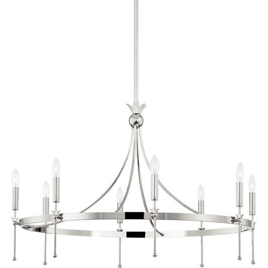 Gates Chandelier by Hudson Valley. Made from steel in a transitional style.