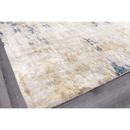 Laureno Rug by Exquisite Rugs in beige, gold. Made from bamboo silk in a unique style.