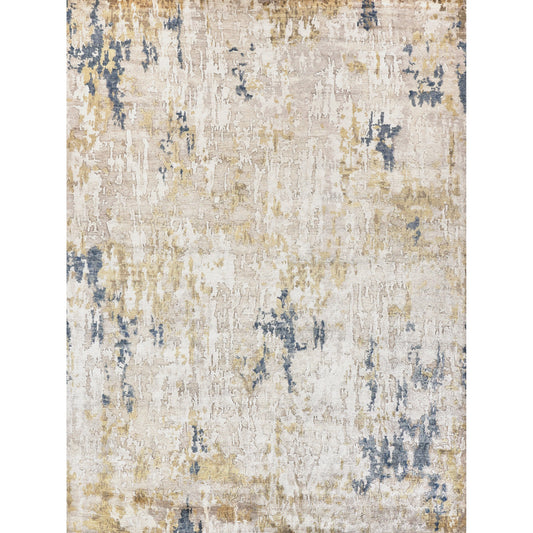 Laureno Rug by Exquisite Rugs in beige, gold. Made from bamboo silk in a unique style.
