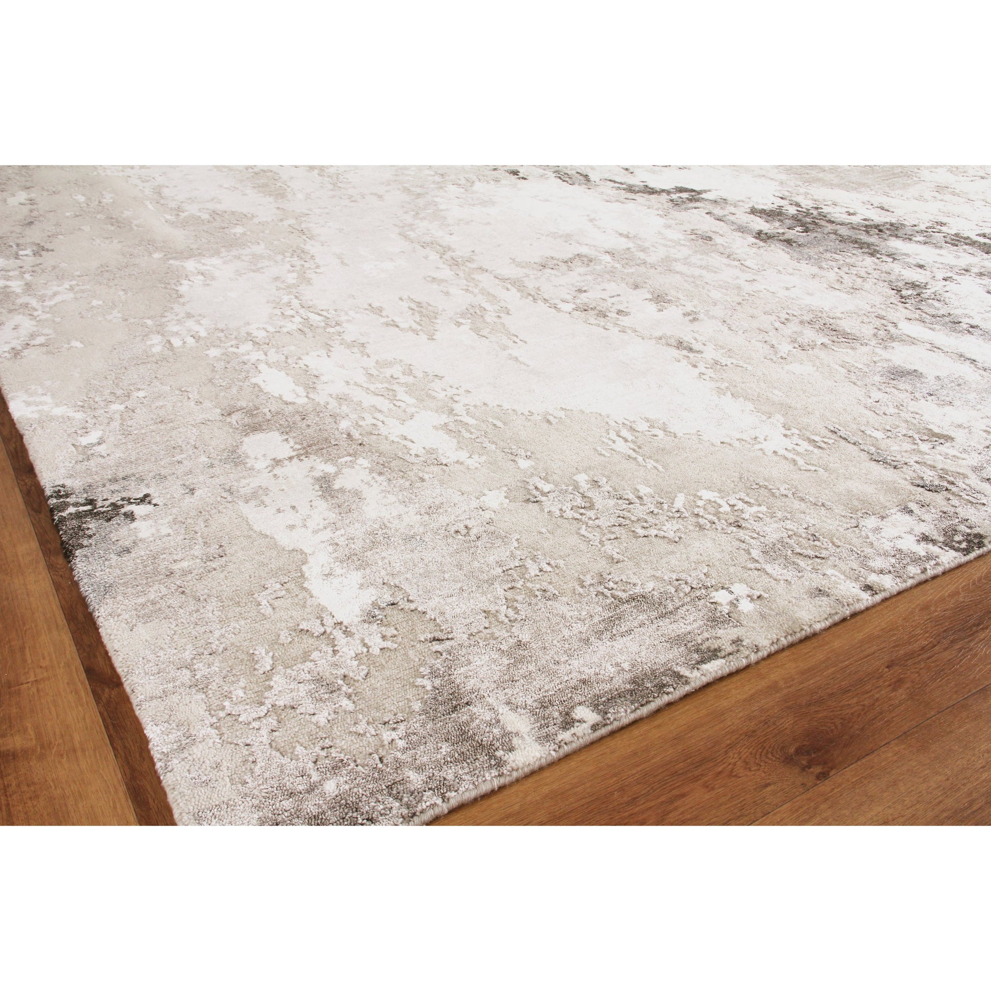Cosmo Rug - Silver, Gray, Ivory by Exquisite Rugs in silver/gray/ivory. Made from ivory in a unique style.