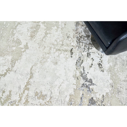 Cosmo Rug - Silver, Gray, Ivory by Exquisite Rugs in silver/gray/ivory. Made from ivory in a unique style.