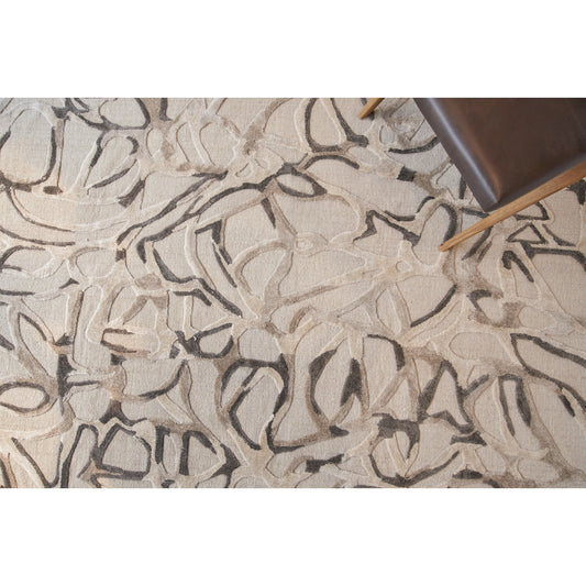 Goudy 4347 Rug by Exquisite Rugs in coco brown, cappuccino, cream. Made from wool, bamboo silk in a unique style.