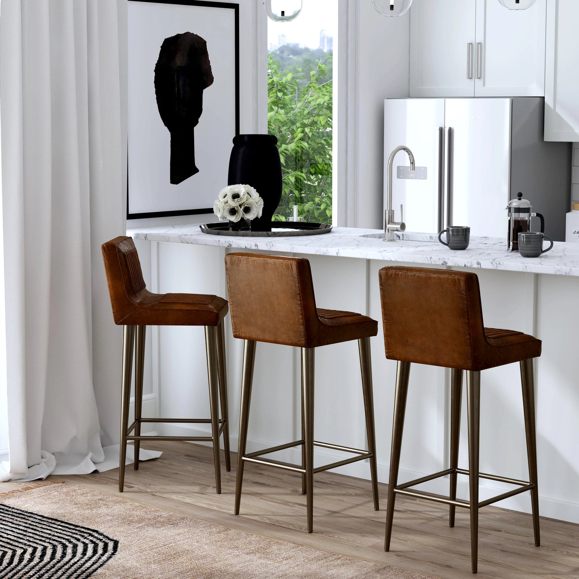 Maxwell Leather Bar Stool by Butler Specialty Company. Made from unique in a cottage & farmhouse style.