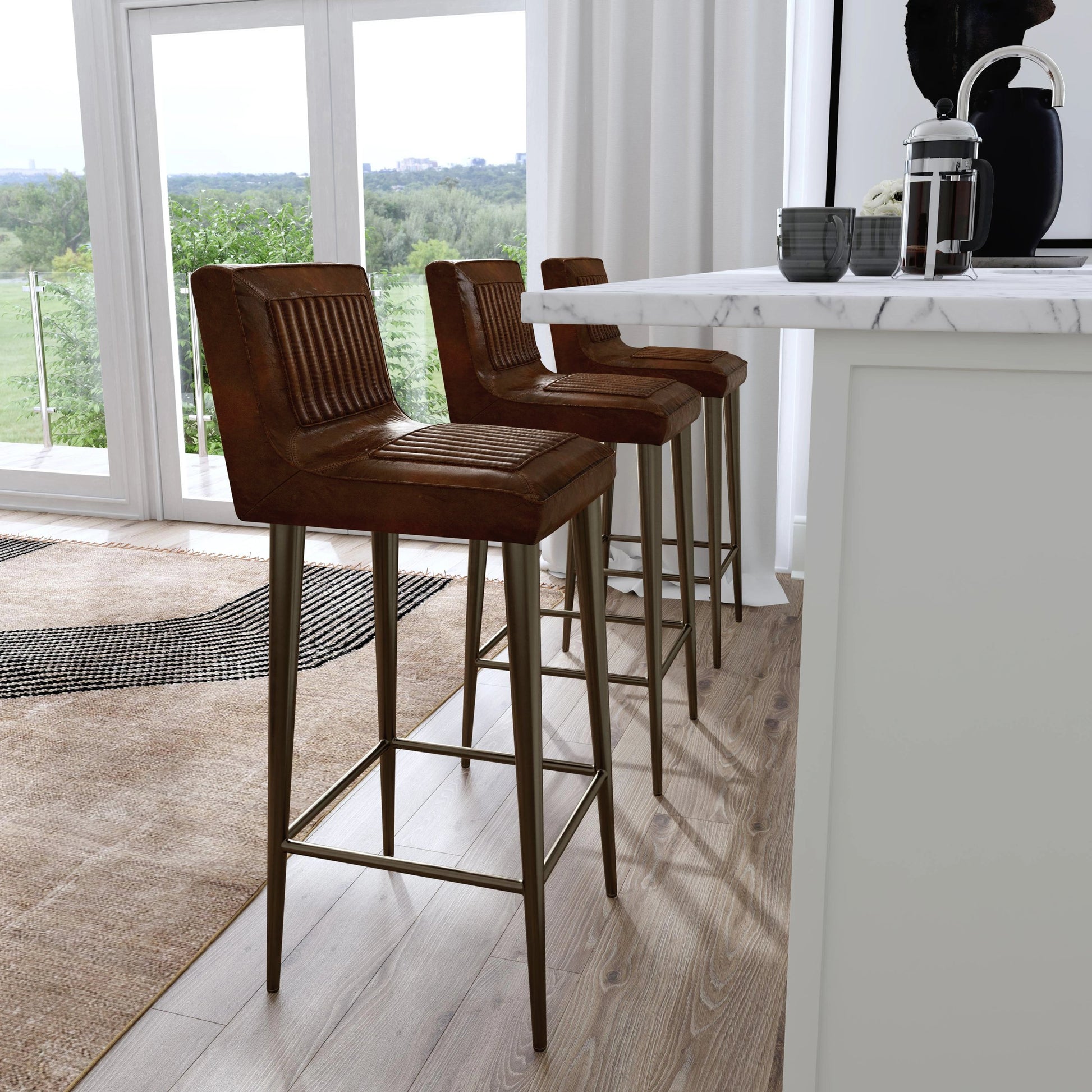 Maxwell Leather Bar Stool by Butler Specialty Company. Made from unique in a cottage & farmhouse style.