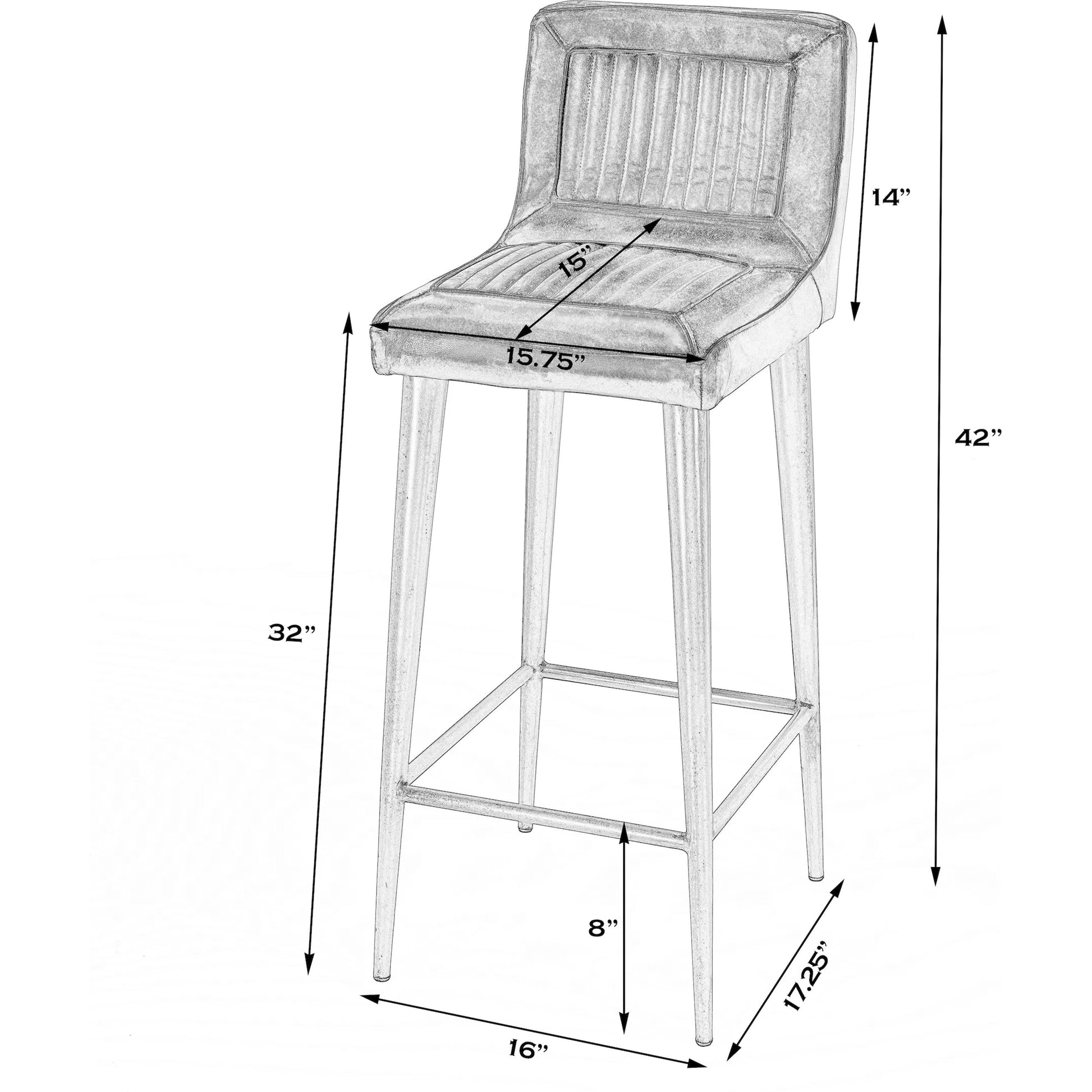 Maxwell Leather Bar Stool by Butler Specialty Company. Made from unique in a cottage & farmhouse style.