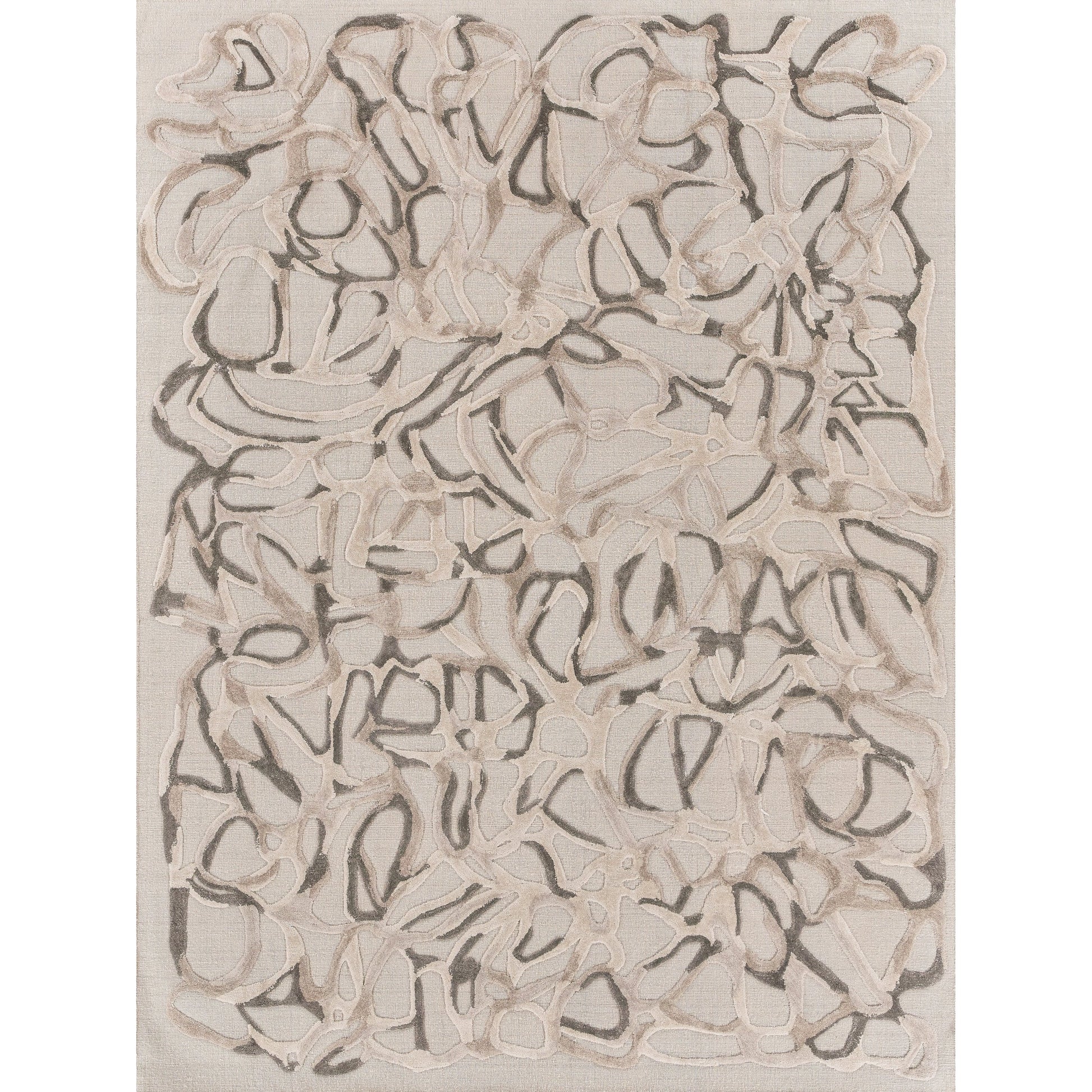 Goudy 4347 Rug by Exquisite Rugs in brown, cappucino, cream. Made from wool, bamboo silk in a unique style.
