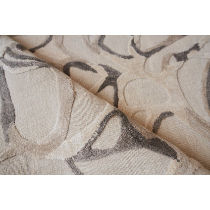 Goudy 4347 Rug by Exquisite Rugs in brown, cappucino, cream. Made from wool, bamboo silk in a unique style.