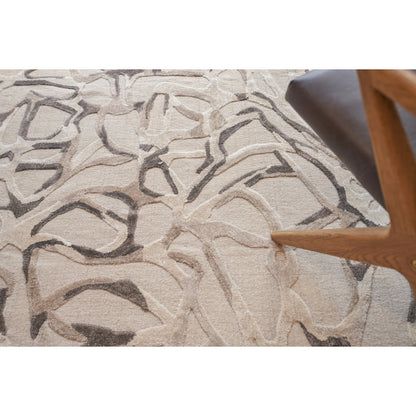 Goudy 4347 Rug by Exquisite Rugs in brown, cappucino, cream. Made from wool, bamboo silk in a unique style.