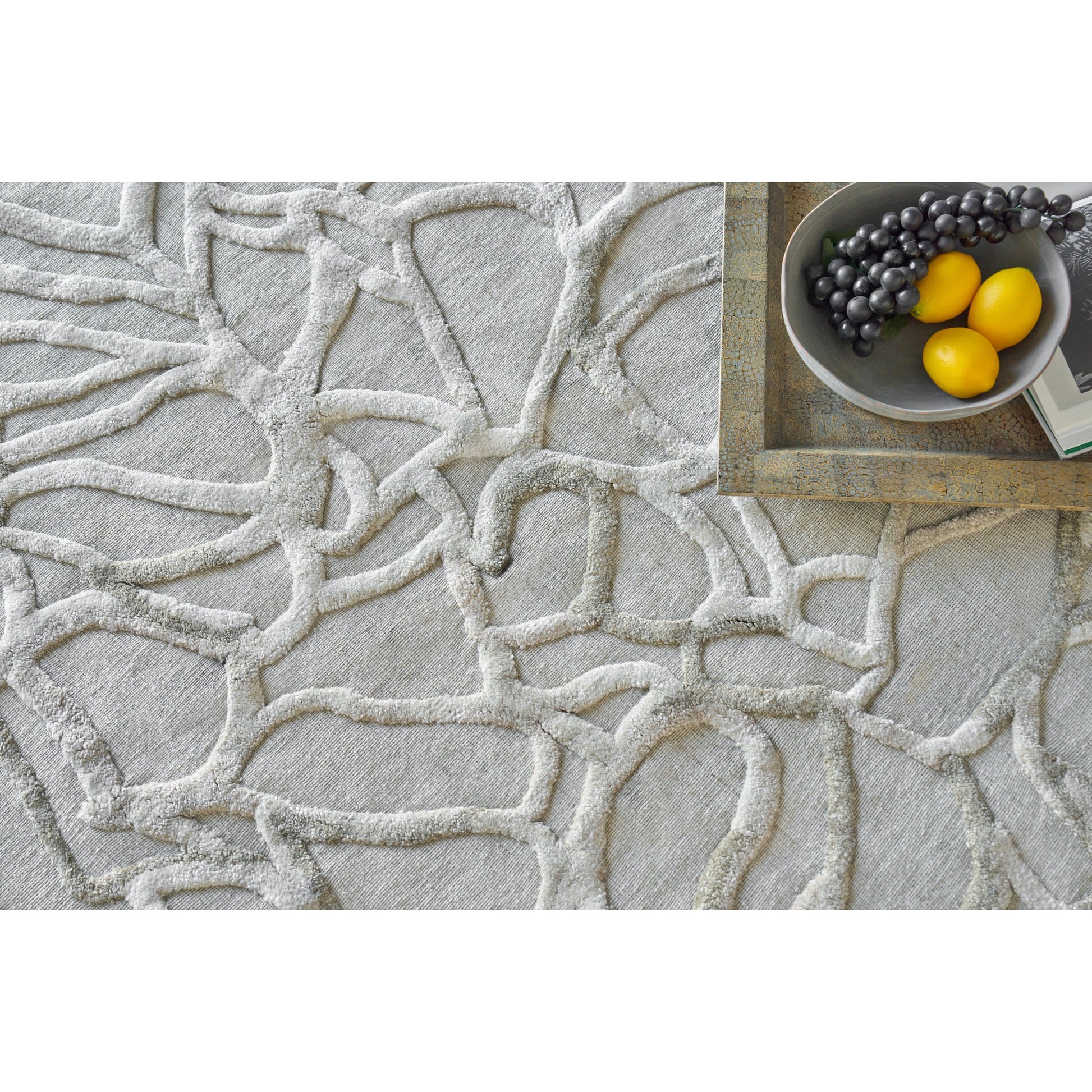 Goudy Rug by Exquisite Rugs. Made from wool, bamboo silk in a unique style.
