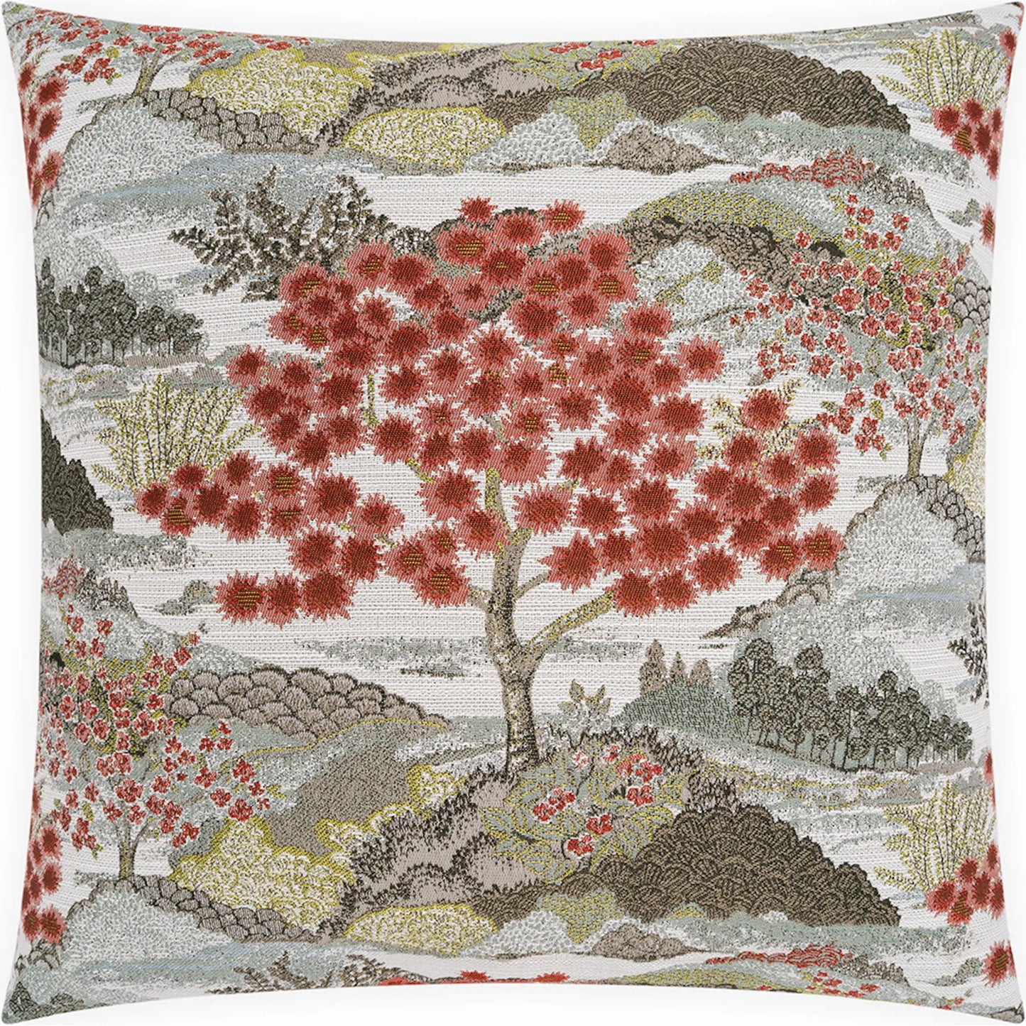 001 SI-2514577 | Primary Silo | Shen Garden Pillow by DV Kap Home in red. Made from 100% polyester in a eclectic & global style.