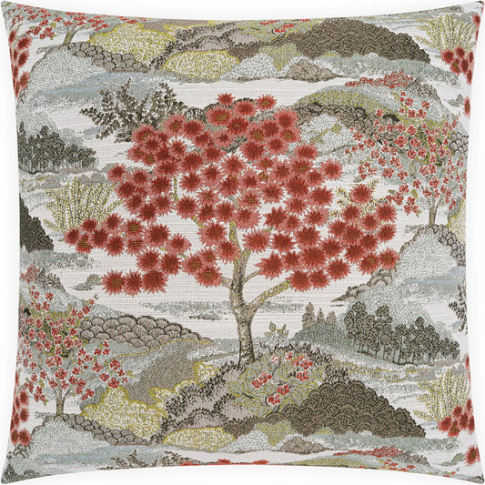 Shen Garden Pillow by DV Kap Home in red. Made from 100% polyester in a unique style.