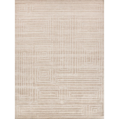 Castelli 4352 Rug by Exquisite Rugs in light beige. Made from bamboo silk, wool in a unique style.