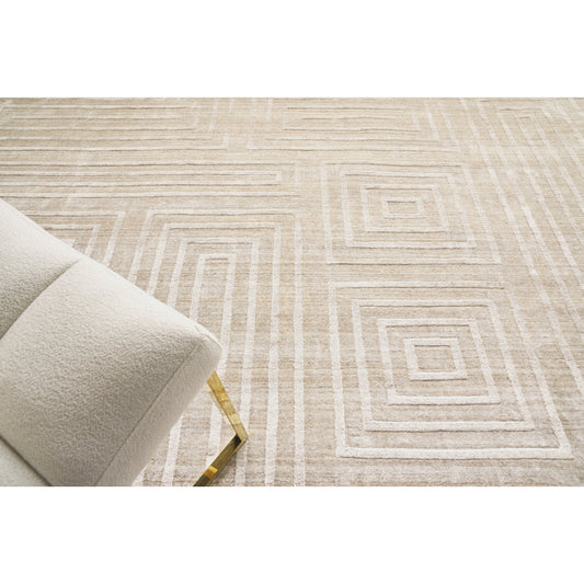 Castelli 4352 Rug by Exquisite Rugs in beige. Made from bamboo silk, cotton in a unique style.