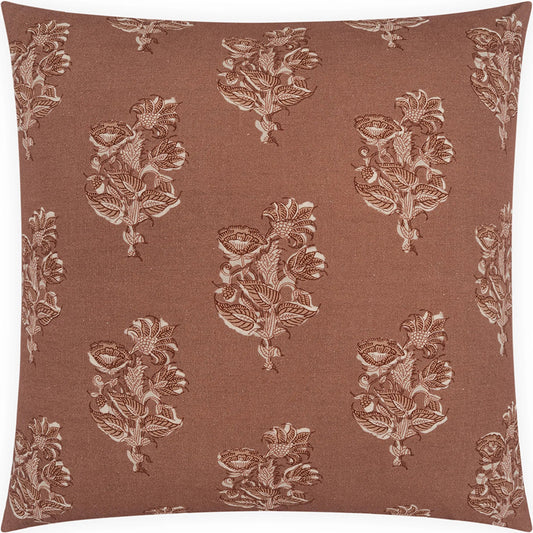 Tenera Pillow by DV Kap Home in red. Made from 50% cotton, 35% viscose, 15% linen in a unique style.