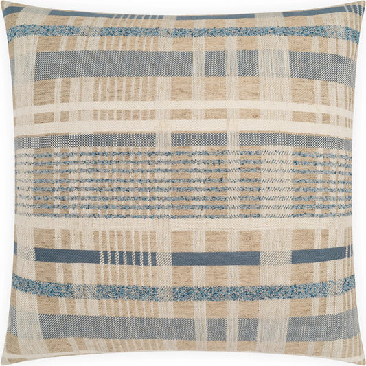 Quincy Pillow by DV Kap Home in blue. Made from 77% polyester, 12% linen, 11% viscose in a unique style.