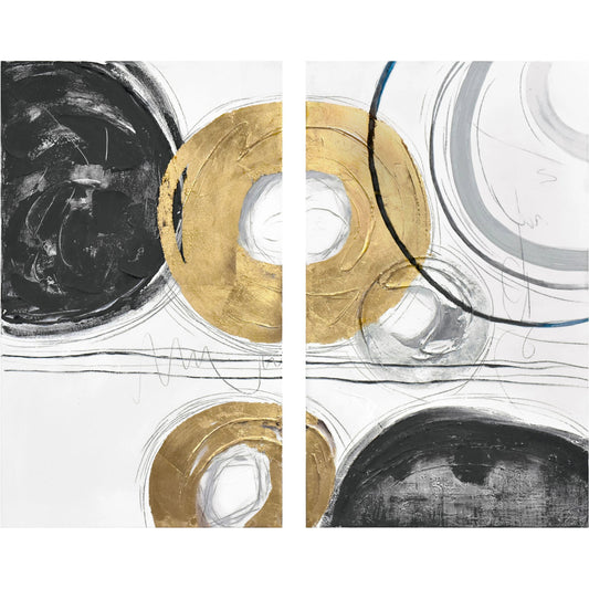 Circle Gets The Square Diptych Wall Art by Varaluz in multi. Made from unique in a modern style.