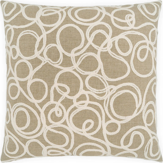 Ovalu Pillow by DV Kap Home in tan. Made from unique in a unique style.