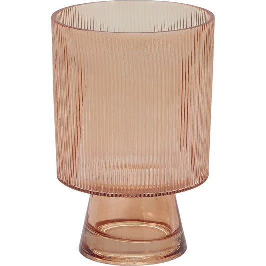 Kersten Vase by Accent Decor in pink. Made from glass in a modern style.