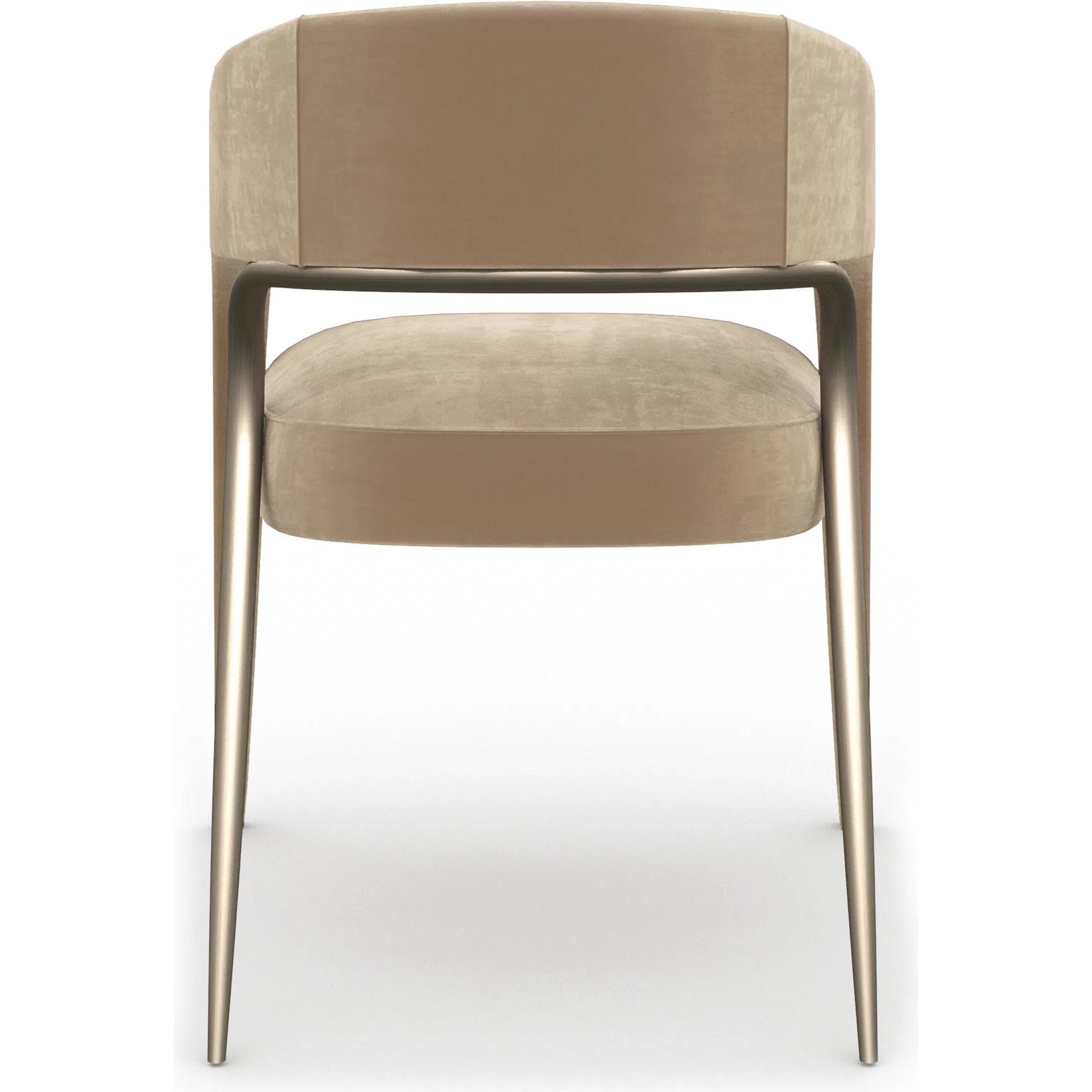 Gazelle Dining Chair by Caracole in brushed gold. Made from unique in a modern style.