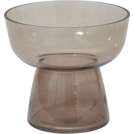 Noemi Vase by Accent Decor in smoke. Made from glass in a modern style.