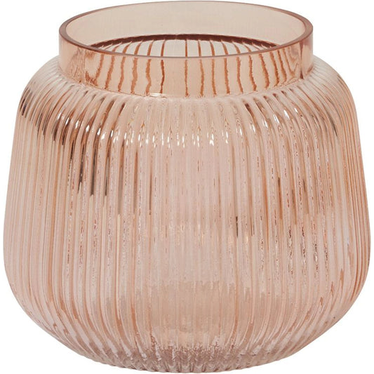 Ravish Vase by Accent Decor in pink. Made from glass in a modern style.