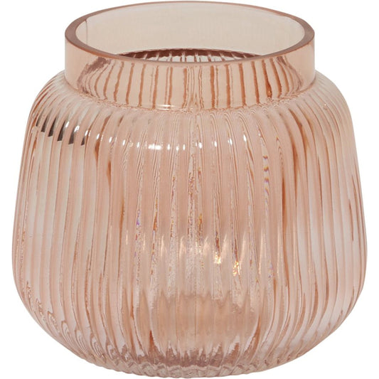 Ravish Vase by Accent Decor in pink. Made from glass in a modern style.