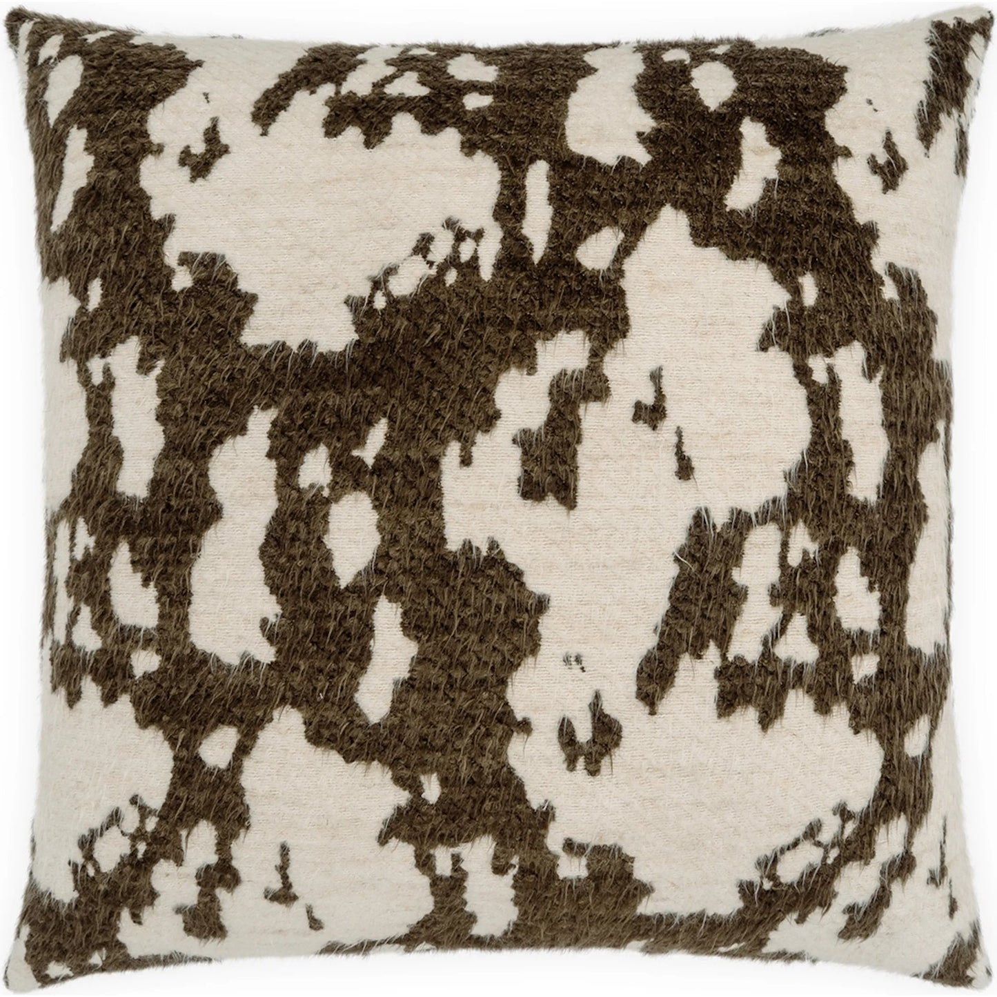 001 SI-2514390 | Primary Silo | Heidi Pillow by DV Kap Home in brown. Made from 11% cotton, 53% polyacrylic, 34% polyester, 2% linen in a unique style.