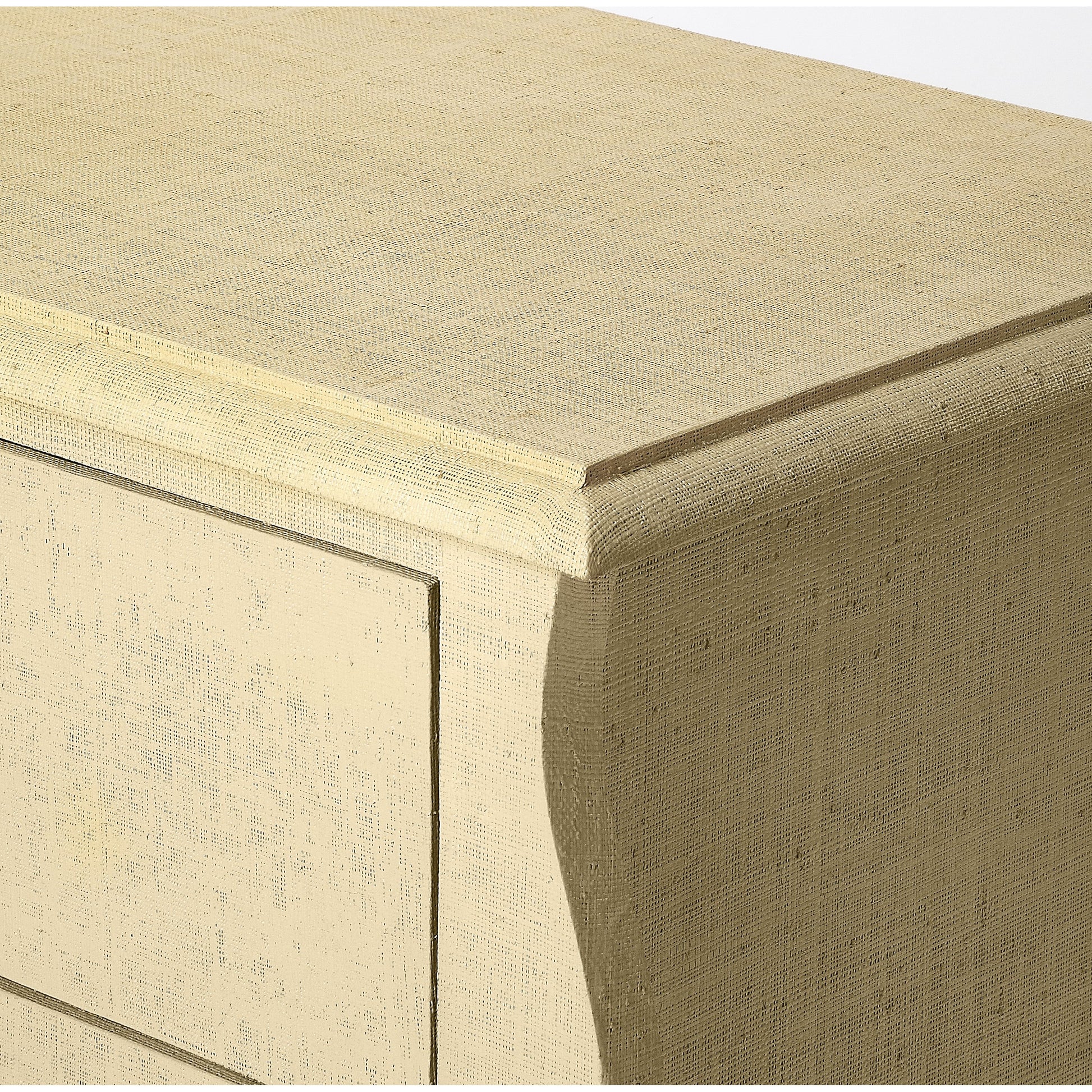 Felicia Accent Chest by Butler Specialty Company in off white and white raffia. Made from natural raffia, plywood, mdf, silver finished aluminum hardware in a eclectic & global style.