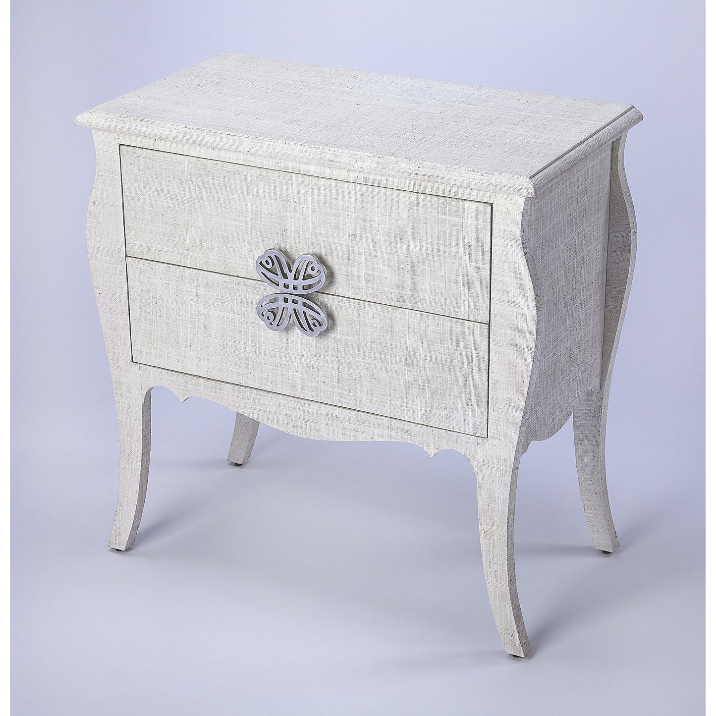 003 S-346223 | Additional Silo | Felicia Accent Chest by Butler Specialty Company in off white and white raffia. Made from natural raffia, plywood, mdf, silver finished aluminum hardware in a eclectic & global style.