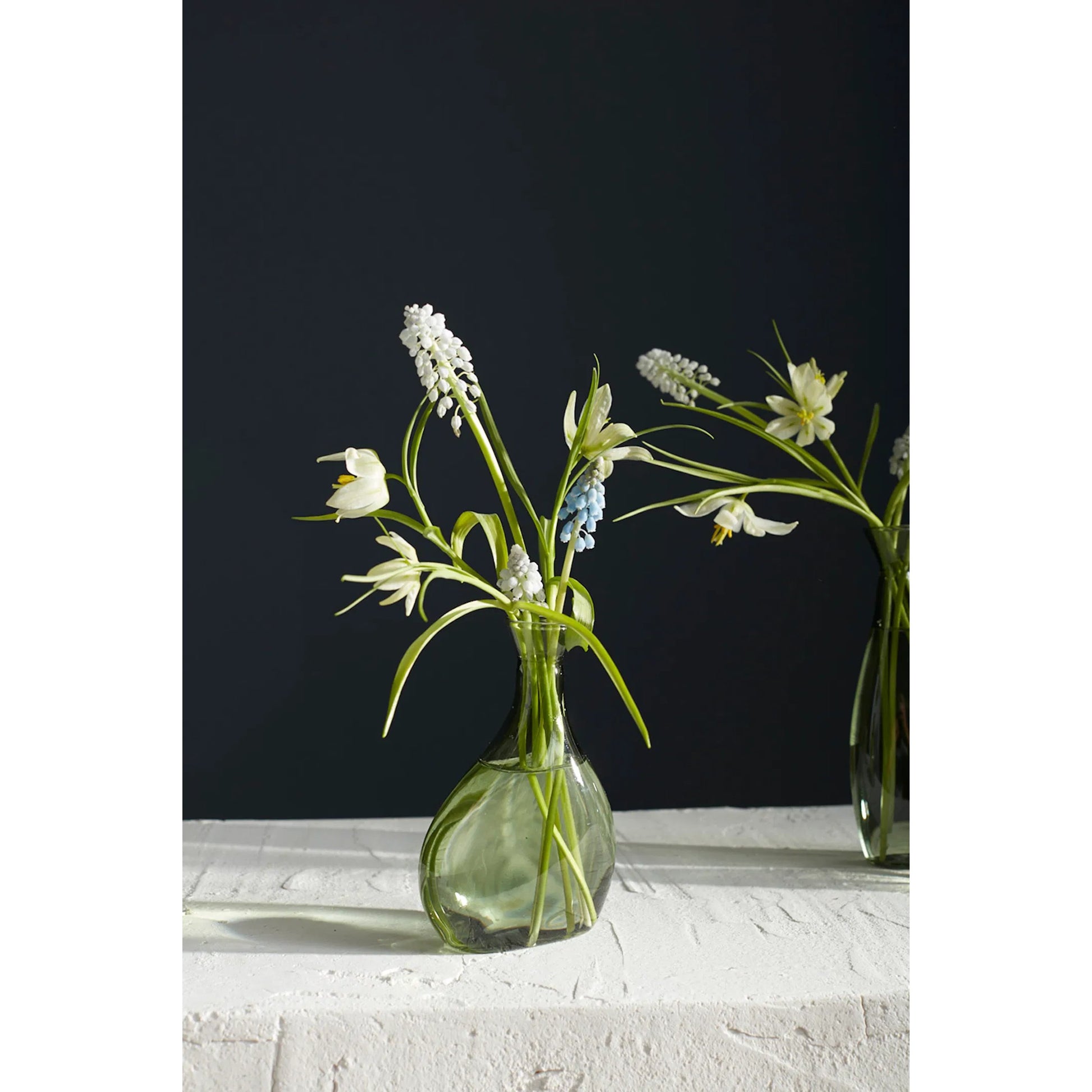 Seaglass Budvase 2 (Set of 2) by Accent Decor in green. Made from glass in a modern style.