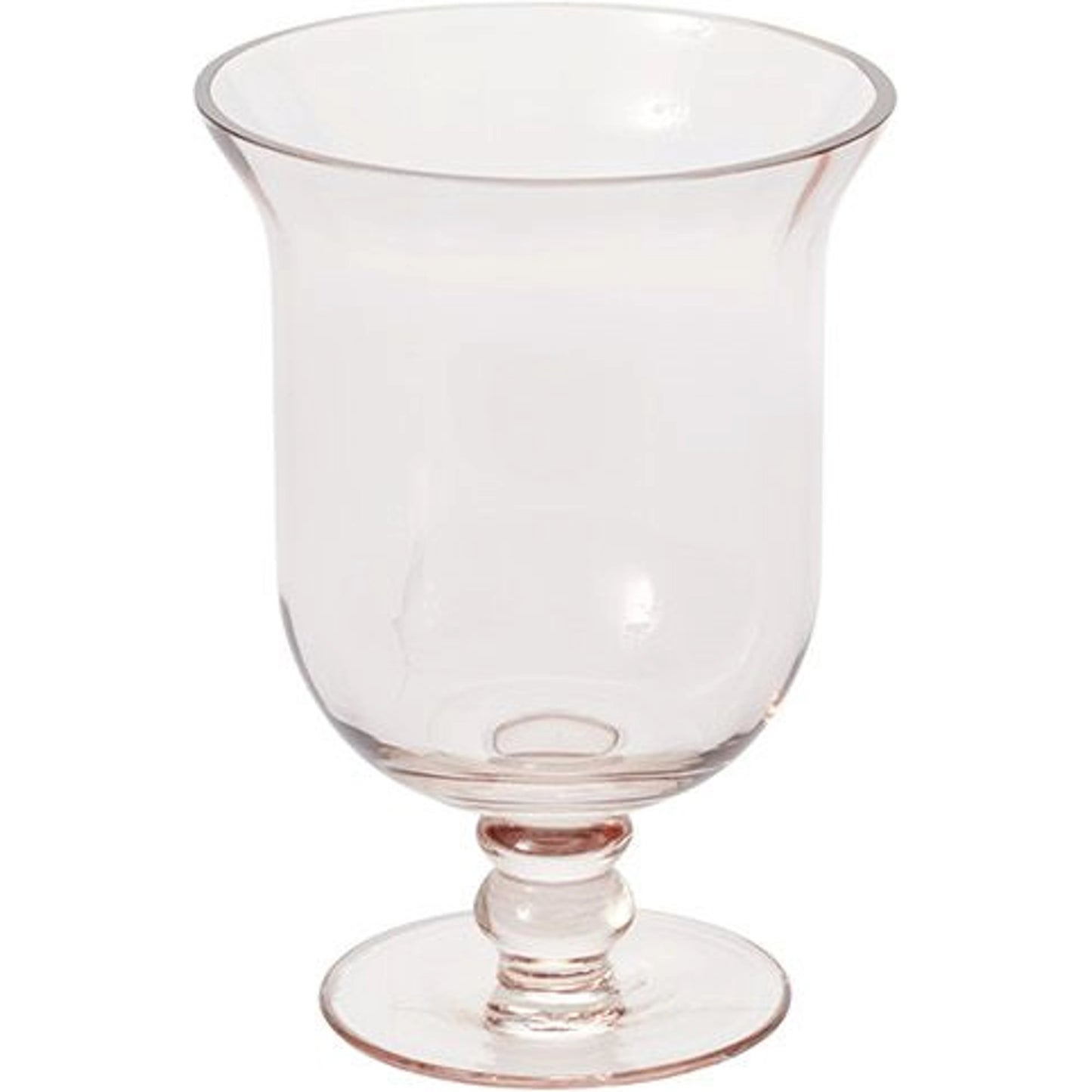001 SI-2086429 | Primary Silo | Vesna Footed Vase by Accent Decor in pink. Made from glass in a modern style.