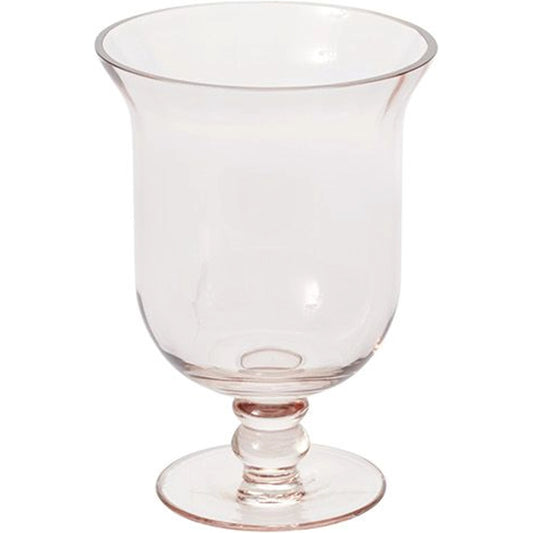 Vesna Footed Vase by Accent Decor in pink. Made from glass in a modern style.