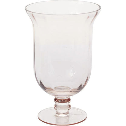 Vesna Footed Vase by Accent Decor in pink. Made from glass in a modern style.