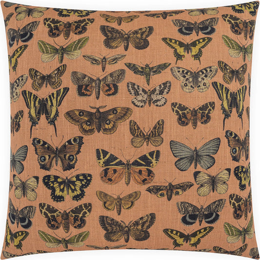 Volara Pillow by DV Kap Home in copper. Made from 48% ecoveroviskon, 32% cotton, 20% linen in a eclectic & global style.