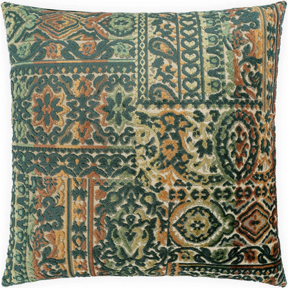 Muir Pillow by DV Kap Home in turquoise, teal. Made from 51% polyester, 47% viscose, 2% cotton in a eclectic & global style.