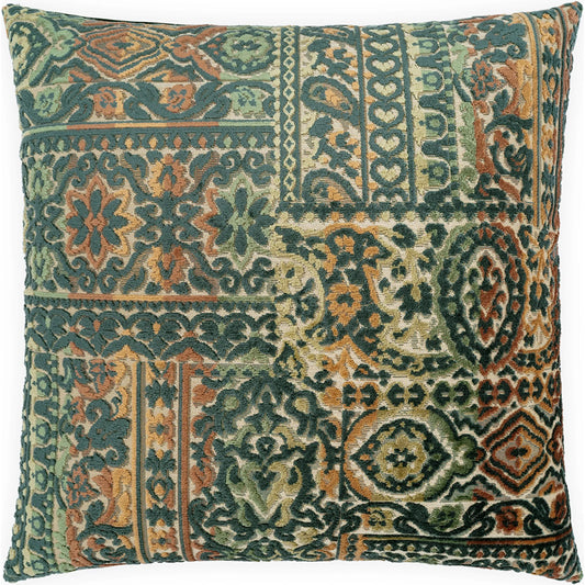 Muir Pillow by DV Kap Home in turquoise, teal. Made from 51% polyester, 47% viscose, 2% cotton in a unique style.