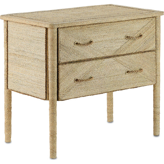 Kaipo Chest by Currey and Company. Made from abaca rope, wood in a coastal style.