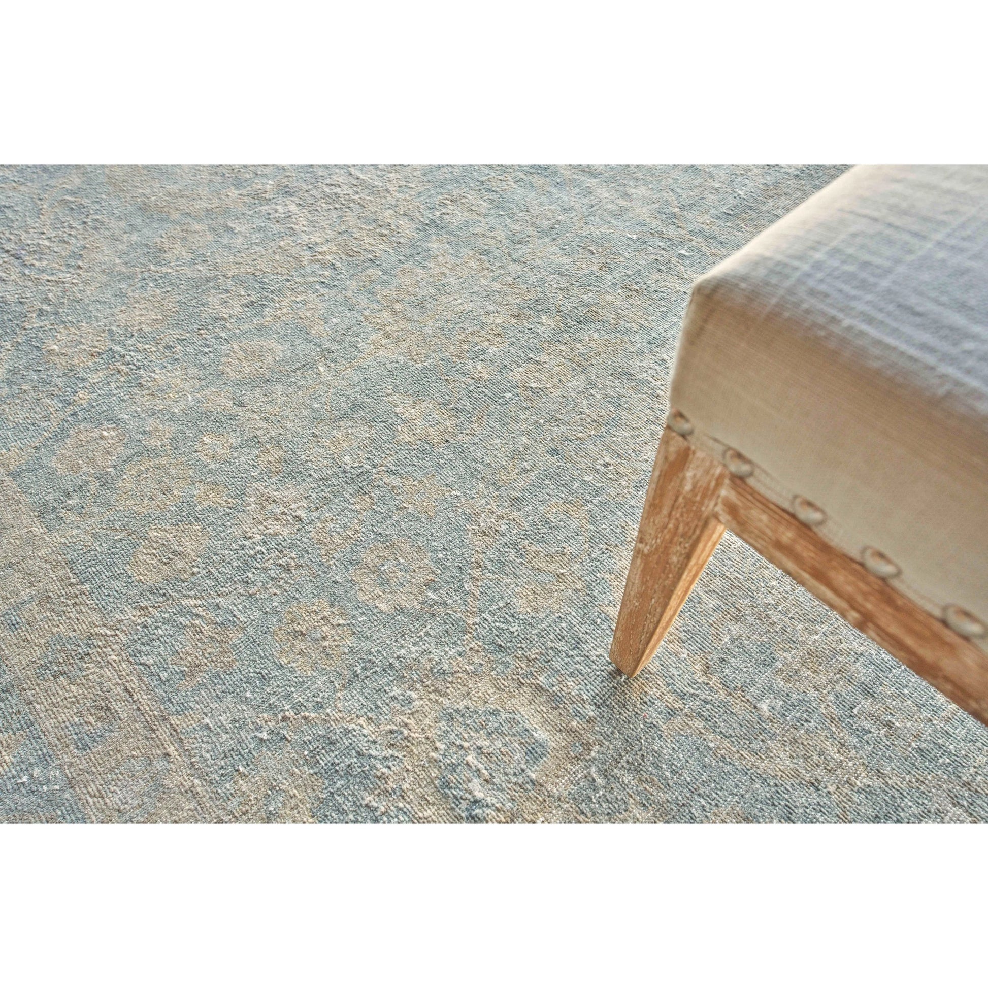 Harper Rug by Exquisite Rugs in light blue, beige. Made from new zealand wool in a unique style.