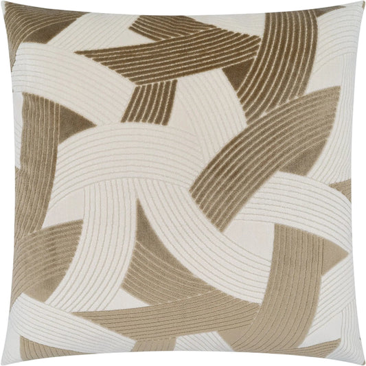 Hubert Pillow by DV Kap Home in taupe. Made from 62% viscose, 38% polyester in a unique style.