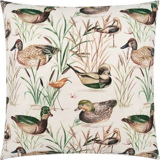 Mallard Pillow by DV Kap Home in ivory. Made from 100 % cotton in a unique style.
