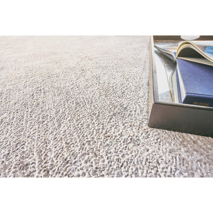 Plush Rug - Light Silver by Exquisite Rugs in light silver. Made from bamboo silk, mohair in a unique style.