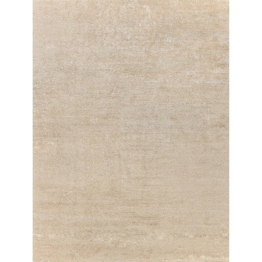Plush 4397 Rug by Exquisite Rugs in ivory. Made from bamboo silk, mohair in a unique style.