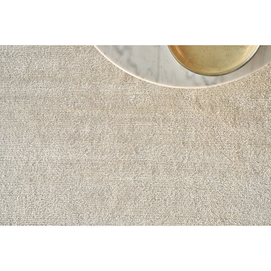 Plush 4397 Rug by Exquisite Rugs in ivory. Made from bamboo silk, mohair in a unique style.